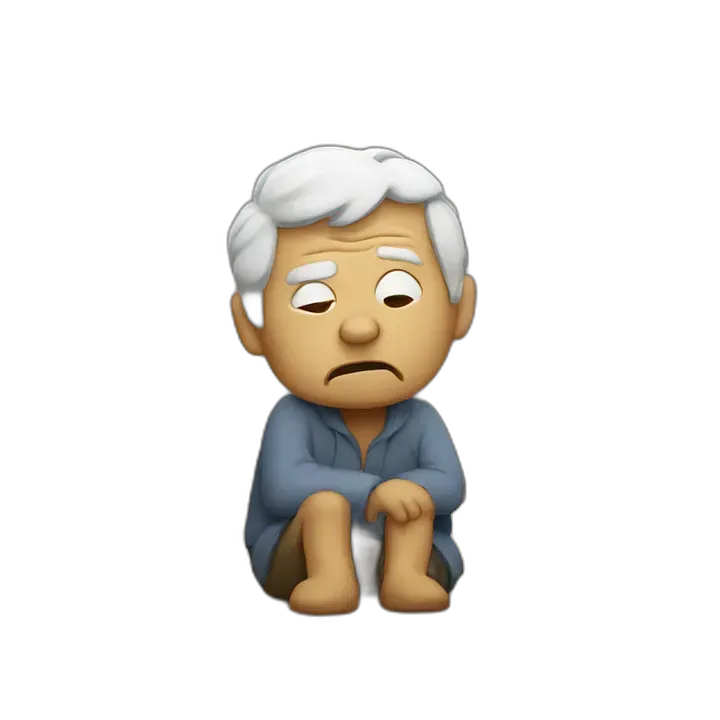 A sad programmer thinking about the time wasted with python project management and debugging