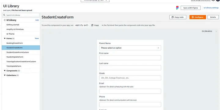 auto form creation with aws amplify